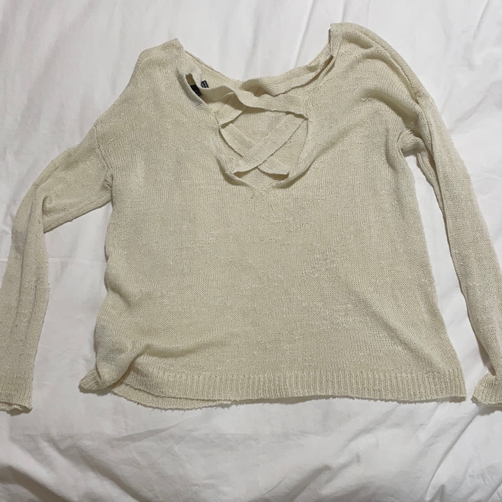 Criss cross back sweater